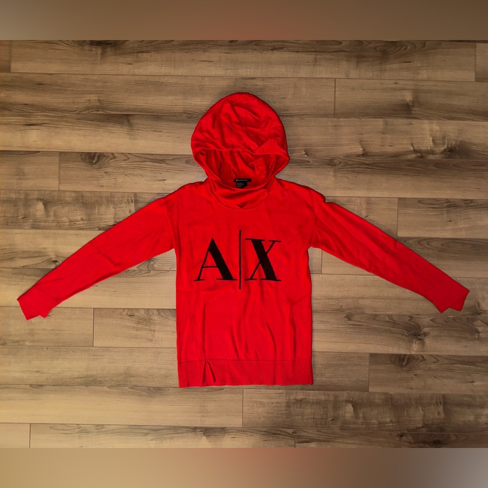Vibrant red Armani Exchange hoodie
